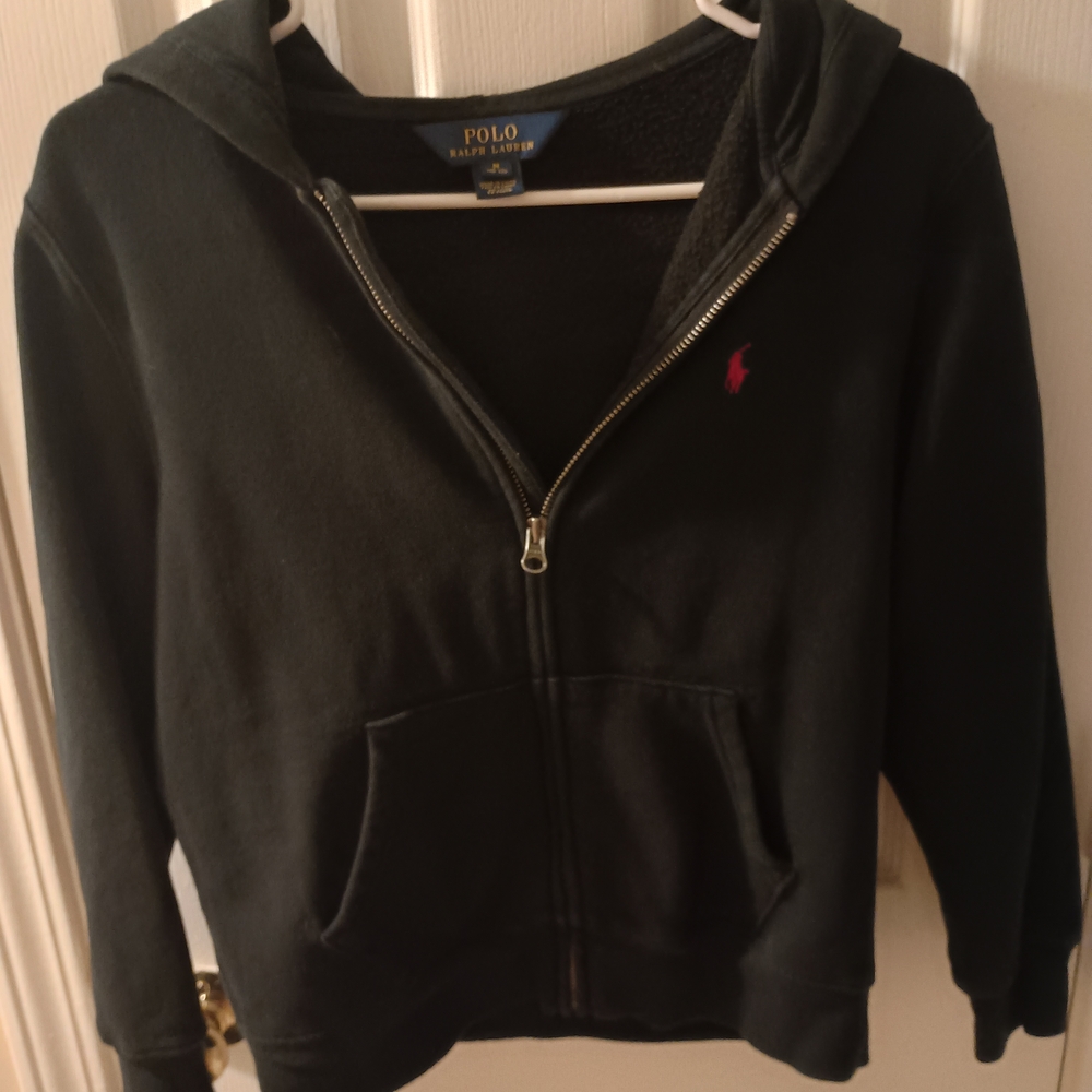 Polo by Ralph Lauren Big Boys Black Classic Full-Zip Fleece Hoodie